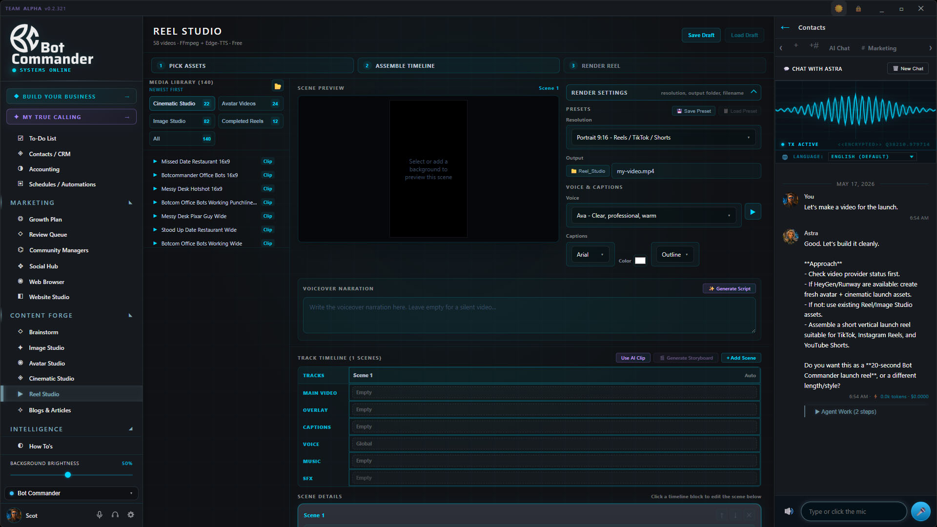 Bot Commander Reel Studio